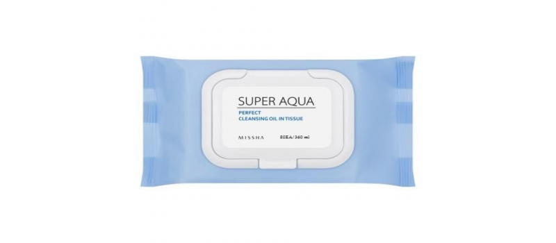 MISSHA Super Aqua Perfect Cleansing Oil In Tissue(80 PCS) (8806185799041)