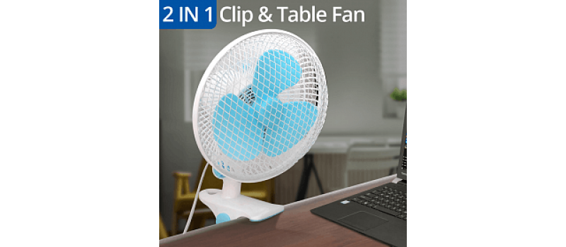 Cyber 2 Speed 2 in 1 Clip & Table Fan 20 Watts, YS-180