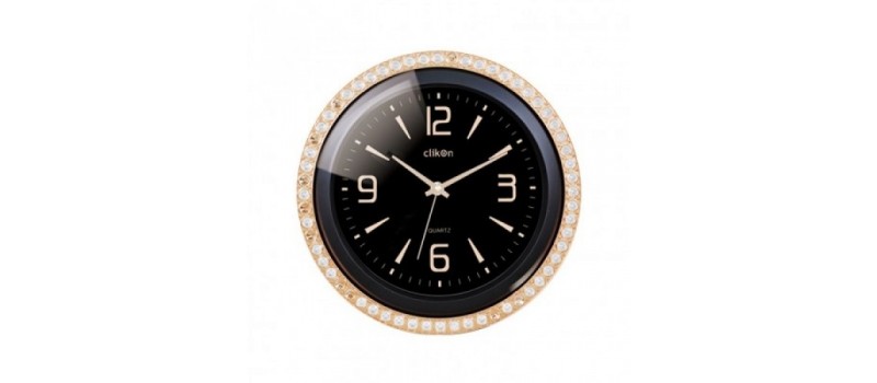 Clikon WALL CLOCK ROUND SHAPE WITH BLACK COLOR - CK1111