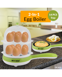 Olympia 14 Pieces Multifunctional Egg Boiler- OE-622- Assorted Colors - OE 622