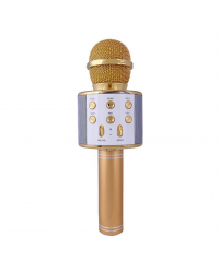 Karaoke Wireless Bluetooth Microphone WS858 [Gold, Pink, Black]