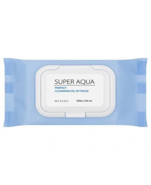 MISSHA Super Aqua Perfect Cleansing Oil In Tissue(80 PCS) (8806185799041)