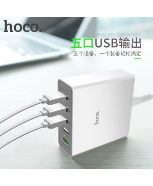 Universal 5 USB Ports Wall Quick Charger Extension Cable 1.5m EU US UK Plugs Portable Adapter