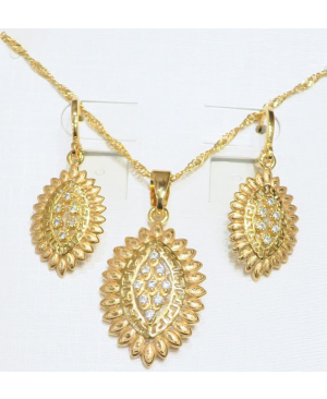  18 K gold plated jewellery set
